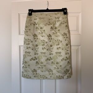 Rickie Freeman Teri Jon Nites Vintage Floral Pencil‎ Skirt, Soft Green, Size 4